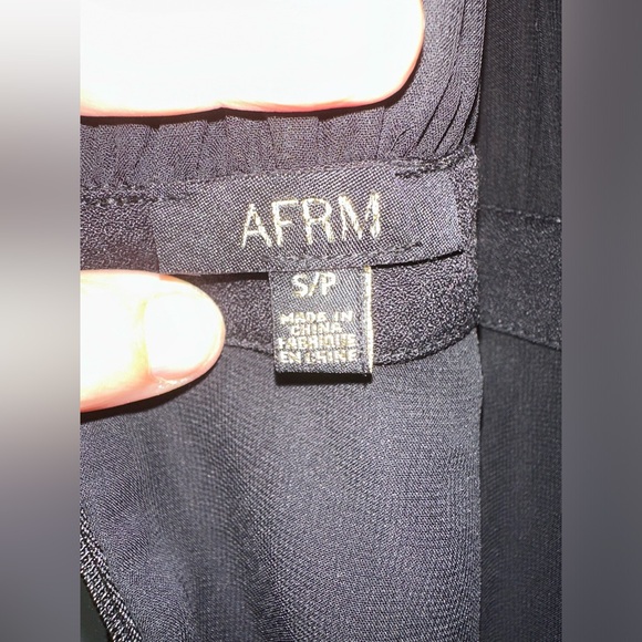 AFRM Stevie A Line Swing Dress- Noir/Black - Picture 10 of 10